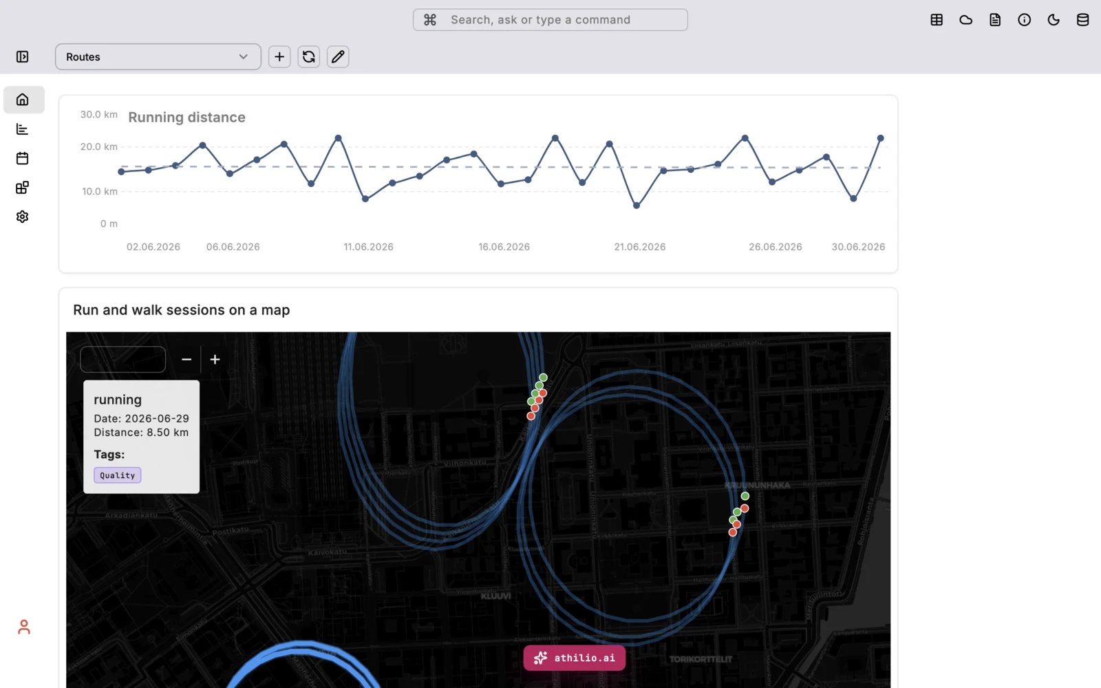 Map widget example